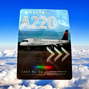 Delta Pilot Collectible Trading Card A220-300 Skyteam New